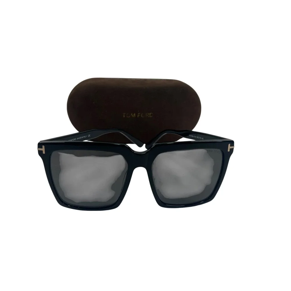 Tom Ford FT0764 01A Black Square Sunglasses Made in Italy Designer Eyewear Tom Ford Eyewear - Black Square Frame Sunglasses main image 2